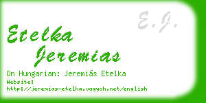 etelka jeremias business card